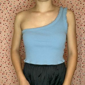 Blue off the shoulder top from urban outfitters